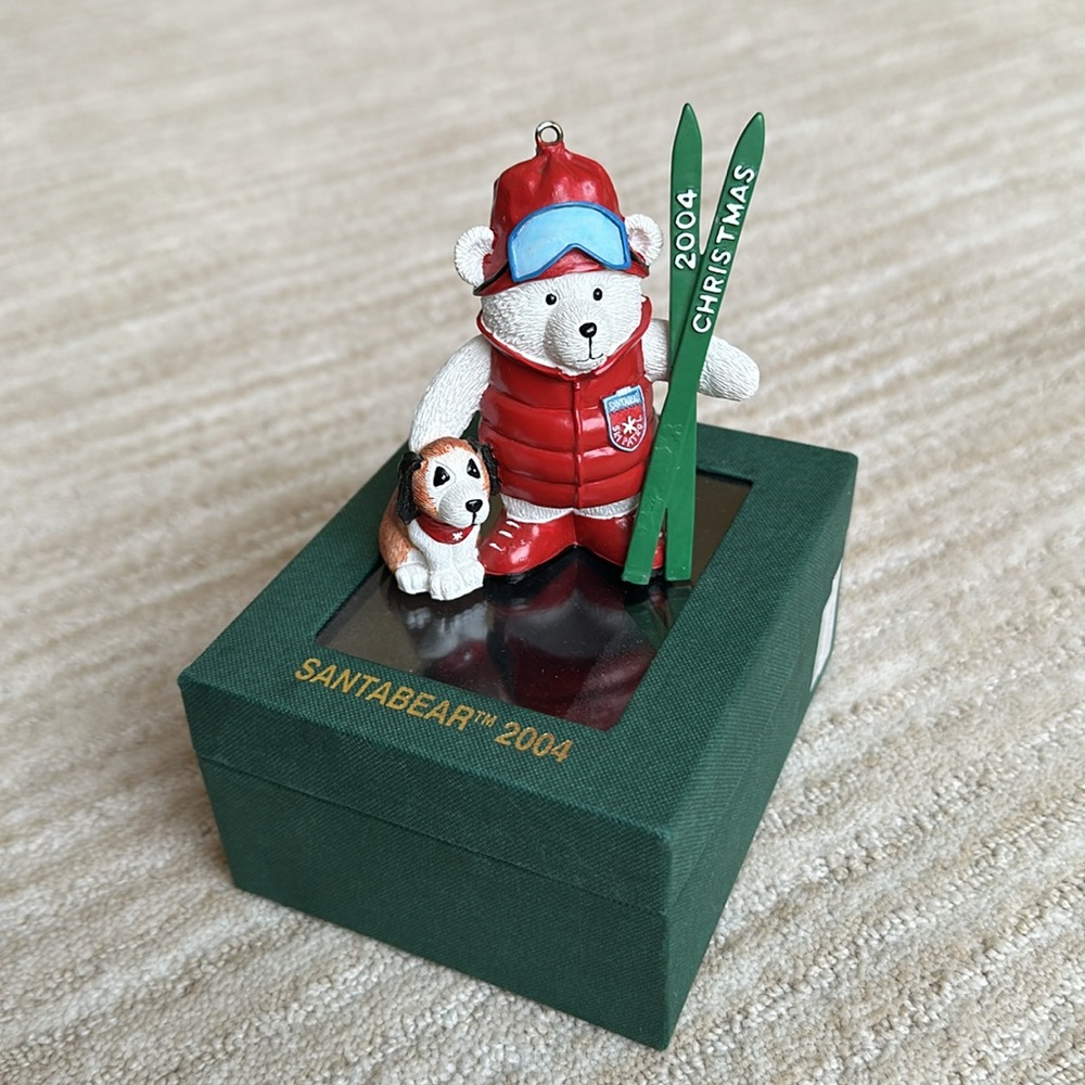 Dayton Hudson Santabear Ornament 2004 Skiing Santa Bear Marshall Fields - Picture 3 of 16